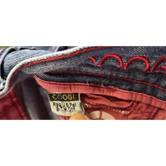 VTG Coogi Jeans Mens 36x33 Blue Y2K Hip Hop Baggy Embroidered Colorful Tag 34x32